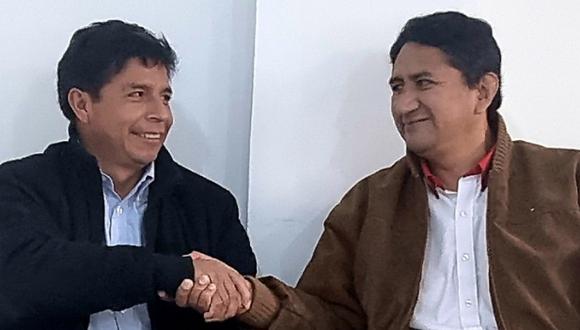 Pedro Castillo y Vladimir Cerrón cuando la campaña electoral del 2021 marchaba a favor de Perú Libre. (Foto: Twitter Vladimir Cerrón)