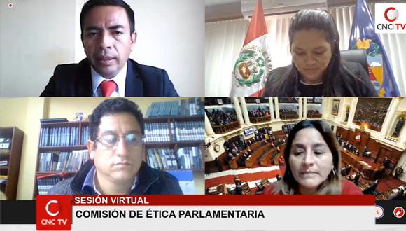 El congresista César Gonzales presidió la sesión de la Comisión de Ética. (Foto: Congreso TV)
