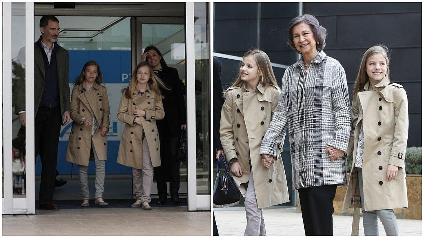 Reina Sofía reaparece con sus nietas tras discusión con la reina Letizia (FOTOS)