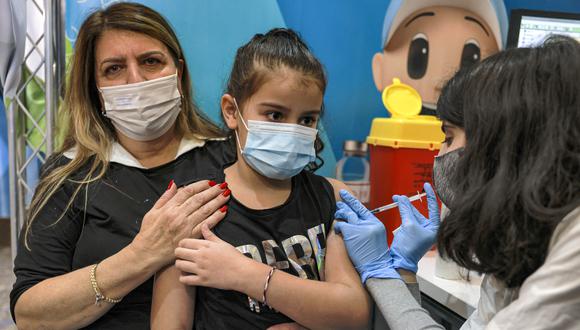 La OMS pide considerar "los beneficios individuales y de toda la población" al momento de inmunizar a los niños y adolescentes. (Fotos: MENAHEM KAHANA / AFP)