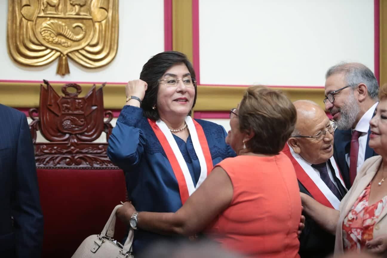 Marianella Ledesma asumió presidencia del TC: se lo dedico a las mujeres peruanas. Foto: Giuliano Buiklece
