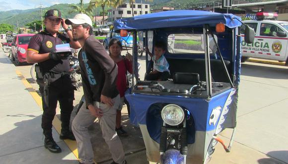 Pichanaki: Mototaxista choca a otra unidad similar  y fuga 