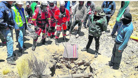 Se suspenden las labores de recuperación de los cuerpos de los dos hermanos mineros
