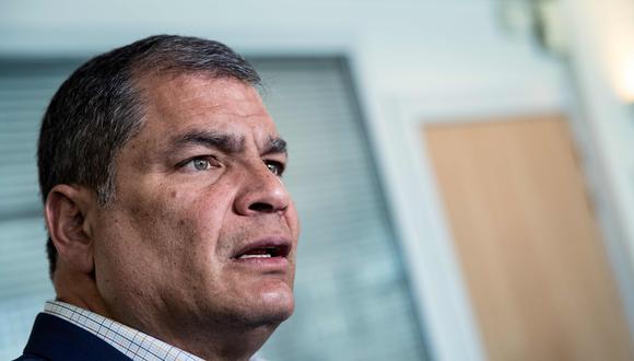 Rafael Correa, que vive en Bélgica desde que dejó el cargo en el 2017, busca ser precandidato a la vicepresidencia de Ecuador. (Foto: AFP / Kenzo Tribouillard)