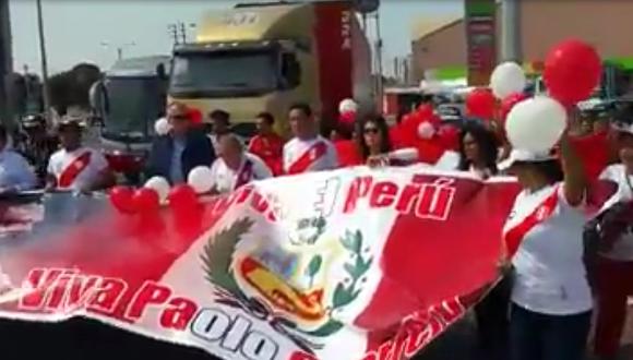 Deportes: Trujillanos realizan marcha de apoyo a peruano Paolo Guerrero
