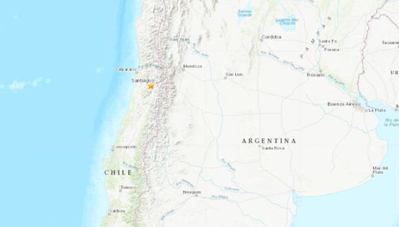 El sismo, ocurrido a 79 kilómetros de profundidad, se sintió igualmente con fuerza en las regiones vecinas de Coquimbo, Valparaíso y O’Higgins. (Foto: USGS)