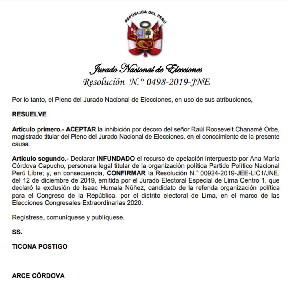 El JNE dejó fuera de carrera electoral a Isaac Humala, padre del expresidente Ollanta Humala. (Foto: Difusión)