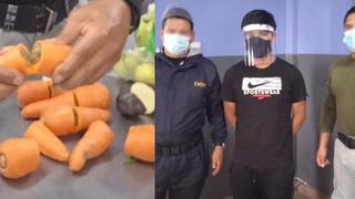 Hombre lleva zanahorias con marihuana a penal de Arequipa y lo detienen en la puerta