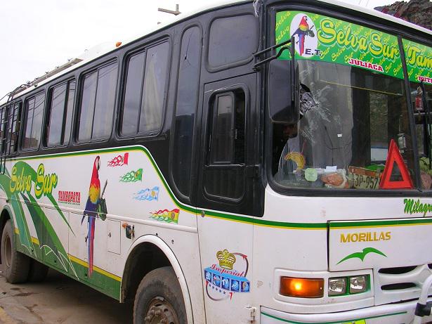 Asaltan a pasajeros en vía Sandia-Putina