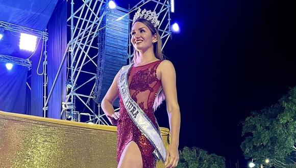 Larizza Farfán, fue presentada como "Miss Piura" al certamen nacional.