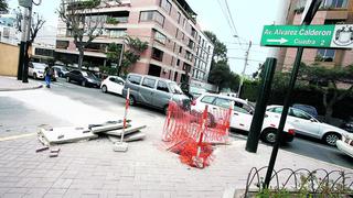 Cierran calles de San Isidro por obra