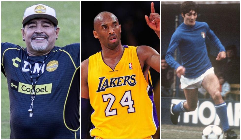 Diego Maradona, Kobe Bryant y Paolo Rossi fueron algunas leyendas del deporte que nos dijeron adiós este 2020. (Fotos: AFP)