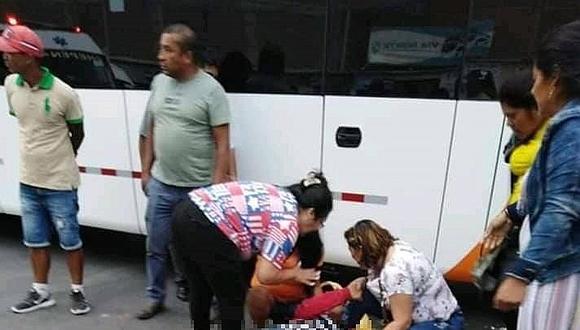 Mujer queda grave al ser atropellada por un ómnibus en Chepén 