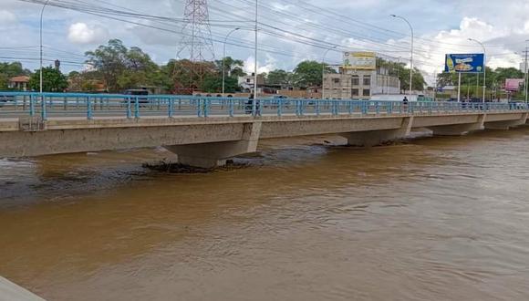 Se espera para las siguientes horas un aumento del caudal mucho mayor; no obstante, se descarta que se alcance el umbral rojo para Piura y el Bajo Piura. (Foto: Becquer Jara)