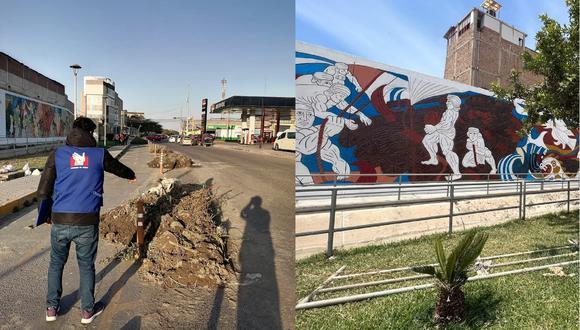 En la zona hay más de 50 esculturas y murales de la historia de la región Lambayeque.