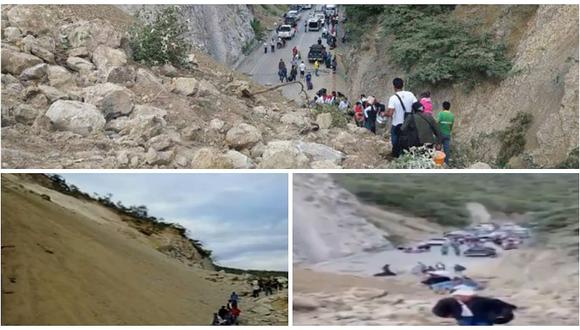 Cajamarca: carretera Belaúnde Terry bloqueada huaico (VIDEO)
