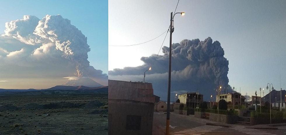 Volcán Ubinas: humareda supera los 5000 metros de altura y se registran explosiones (FOTOS)