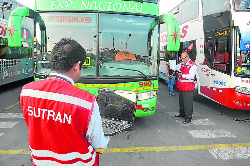Sutran inspecciona buses a provincias