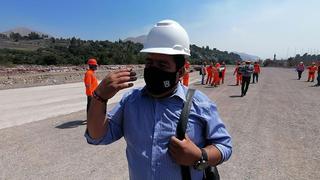 Moquegua: Trabajadores del consorcio vial protestan por paralización de obra