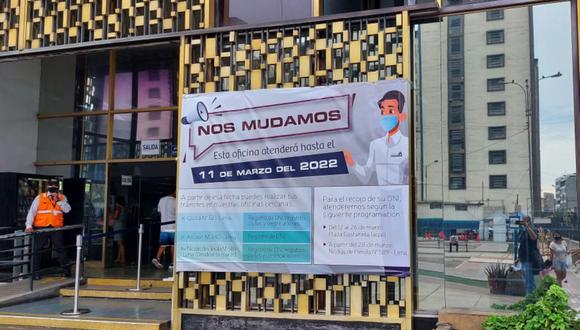 La oficina ubicada en el jr. Cusco 653 suspende la atención al público del 14 al 18 de marzo. Foto: Andina