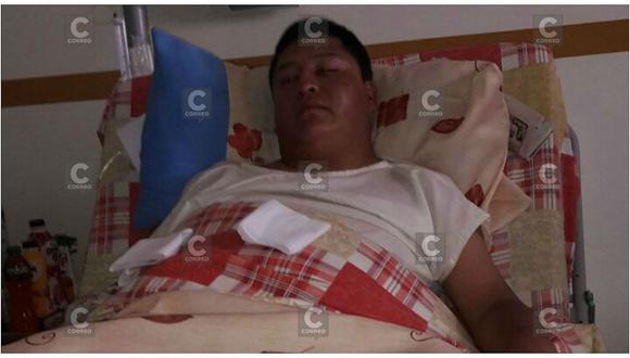 Policía golpeado salvajemente en Tayacaja permanece en hospital (VIDEO)