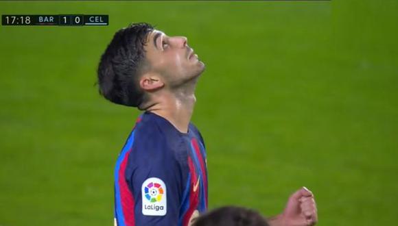 Gol de Pedri para el 1-0 de Barcelona vs. Celta. (Captura: DirecTV Sports)