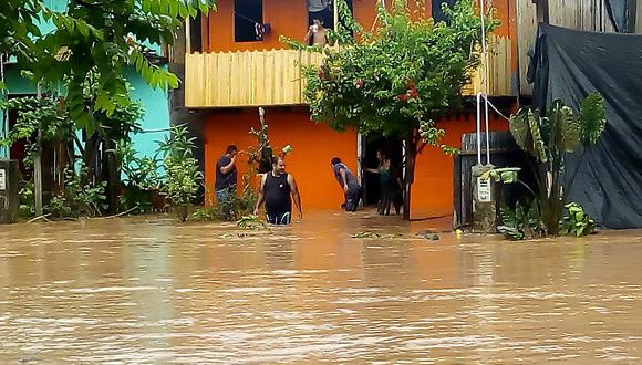 120 familias afectadas por desborde del río Aucayacu