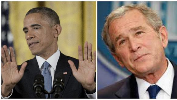 ​Así reaccionó Obama cuando Bush lo interrumpió para pedirle extraño favor