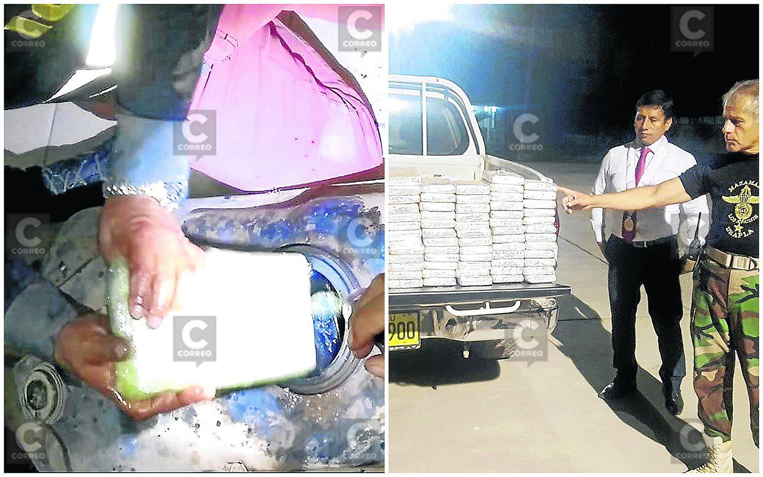 En Huancayo y Mazamari caen con 162 kilos de droga