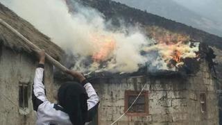Un herido tras incendio en tres distritos de la región Puno