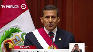 Ollanta Humala: "Hemos aprendido de nuestros errores y nos hemos rectificado"
