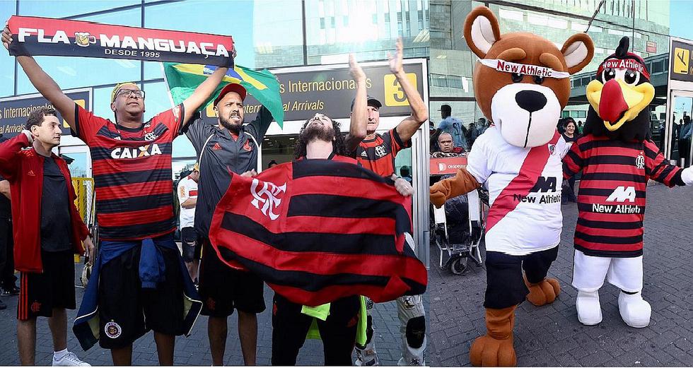 Copa Libertadores 2019: hinchas del Flamengo y River Plate llegaron al aeropuerto y ya viven la final (FOTOS)