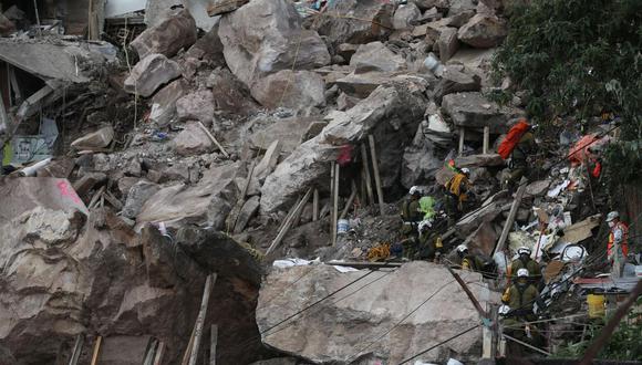 El derrumbe en el cerro del Chiquihuite se dio el pasado viernes 10 de septiembre. Cuatro personas eran buscadas, hoy ya se encontraron a todas .(Foto: EFE/ Sáshenka Gutiérrez)