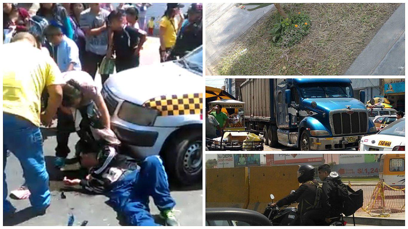 SJL: Hombre fue arrollado por vehículo cuando intentaba cruzar una avenida