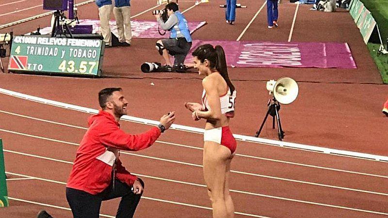 Mira la romántica pedida de mano a la atleta peruana Paola Mautino en los Panamericanos  
