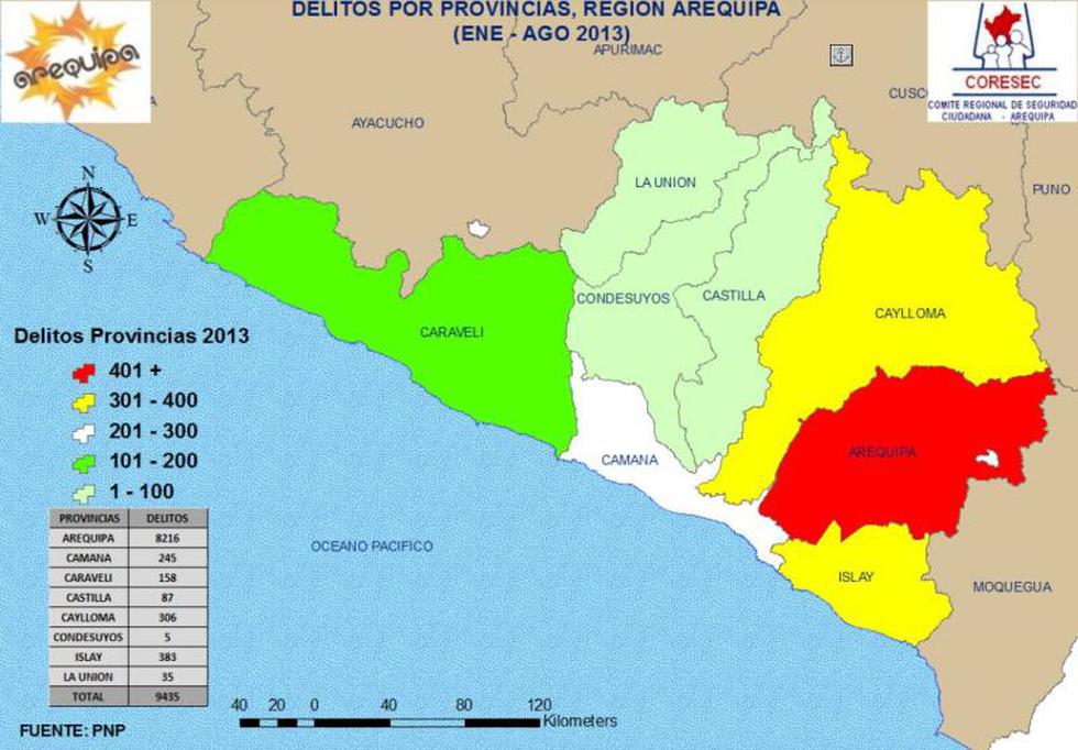 Inseguridad alrma en provincias