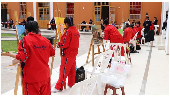 Escolares liberteños participan en concurso "El Pincel Seminarista" 