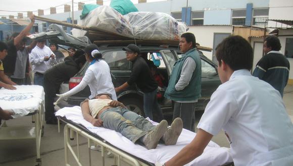 La Oroya: choque de auto y tráiler deja cuatro heridos 