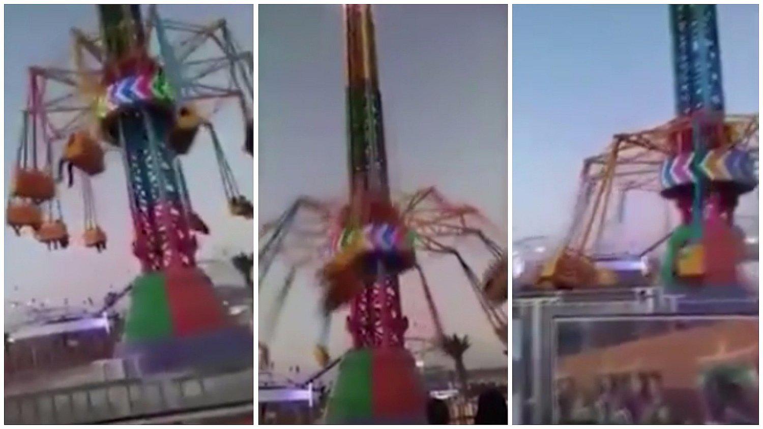 YouTube: el aterrador momento en que un carrusel se desploma y hiere a 21 niños (VIDEO)