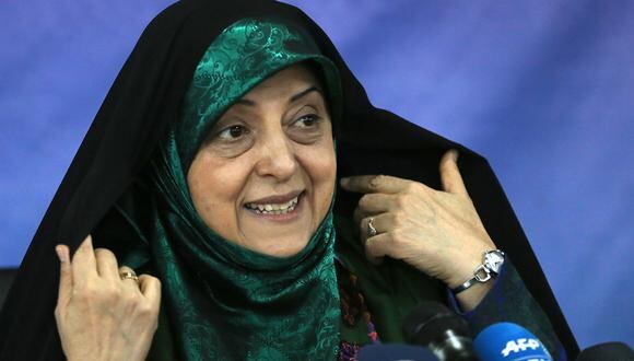 La vicepresidenta de Irán para Asuntos de la Mujer y la Familia, Massoumeh Ebtekar, durante una conferencia de prensa en Teherán, el 29 de enero de 2019. (Foto: AFP/Archivo)