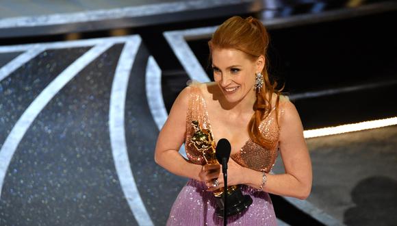 Jessica Chastain ganó a Mejor actriz en los Oscar 2022. (Foto: AFP).