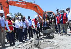 Ministro Juan Francisco Silva colocó la primera piedra de la carretera Ica - Tambillos