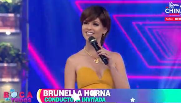 Brunella Horna sorprende con cambio de look para reemplazar a Maju Mantilla. (Foto: Captura América TV)