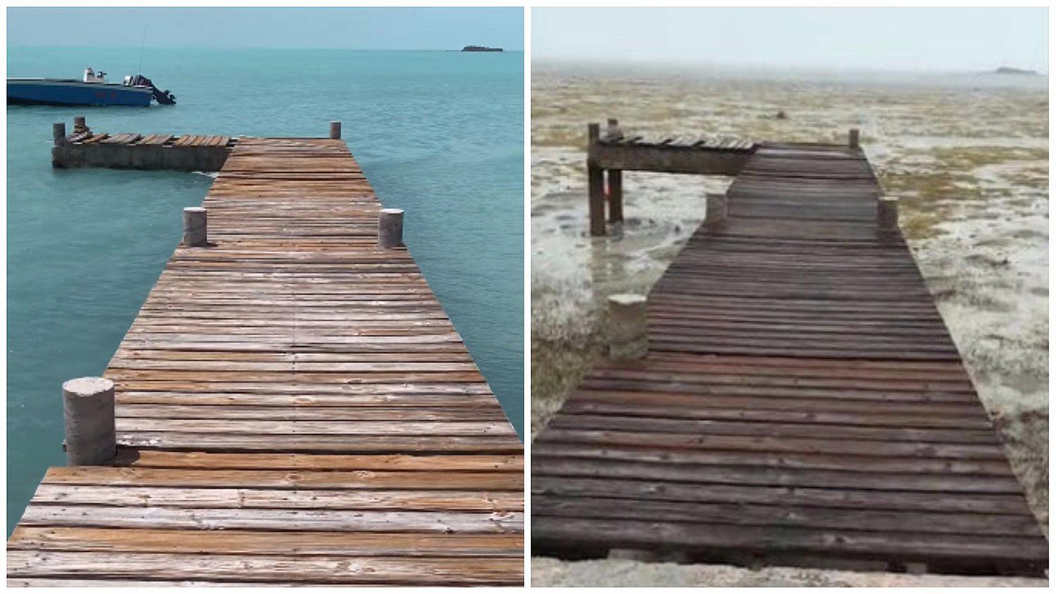 El impactante video del antes y después del huracán Irma en el mar de Bahamas (VIDEO)
