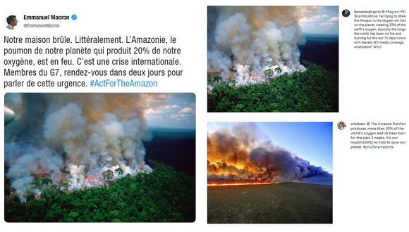 Presidentes, artistas y deportistas que "contribuyen" a desinformar sobre la Amazonía (FOTOS)
