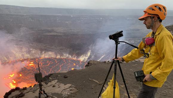 El volcán Kilauea es de los más activos de Hawái y las autoridades afirman que estarán atentos a su evolución.  (Foto:  D. Downs / US Geological Survey / AFP)