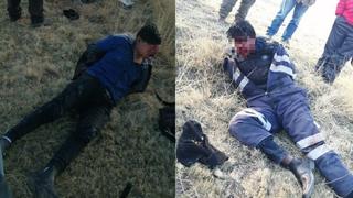 Enardecidos ciudadanos propinan brutal paliza a dos presuntos delincuentes en Puno