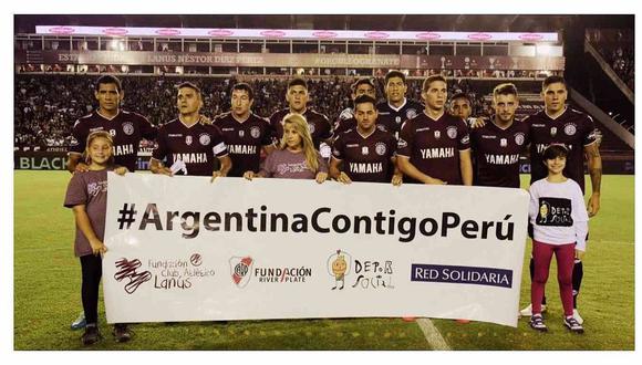 #ArgentinaContigoPerú: el solidario mensaje de River Plate y Lanús ante los desastres naturales
