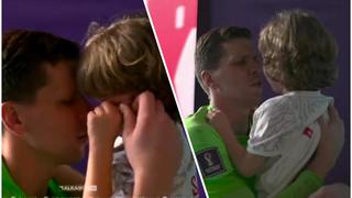 Arquero de Polonia consoló a su hijo: la emotiva escena tras la eliminación del Mundial (VIDEO)