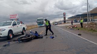 Policía muere tras triple choque en la vía Juliaca-Cusco